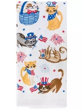 Patriotic Cats Kitchen Towel